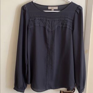 Loft Dark Gray Blouse